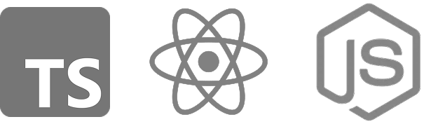 TypeScript, React, Node.js